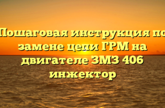 Пошаговая инструкция по замене цепи ГРМ на двигателе ЗМЗ 406 инжектор
